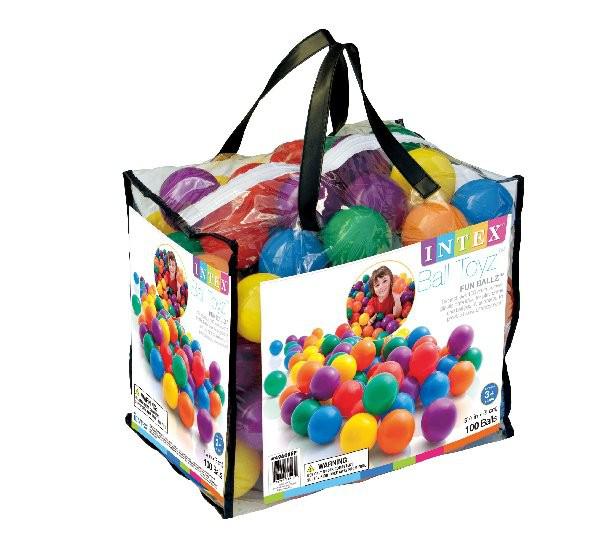 Zobrazit detail zboží: Míčky hrací 8cm 100ks Intex 49600 mix barev (Dětský svět)